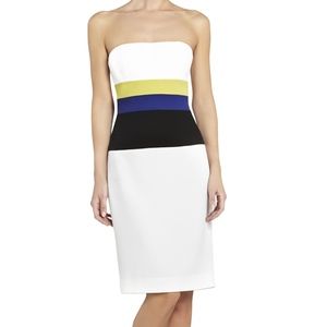 BCBGMaxazira - Reesie Strapless Colorblock Dress